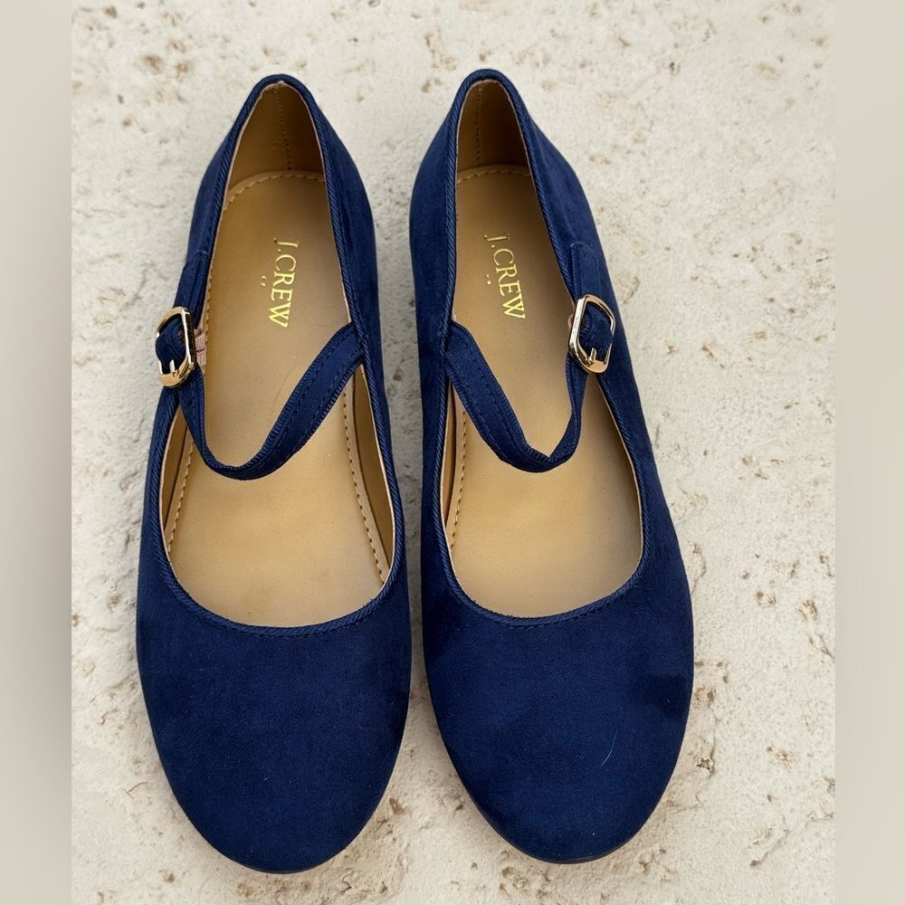 J.Crew Girls' Navy Blue Mary Jane Flats BS619 K6 9.5" Insole Pet Smoke Free